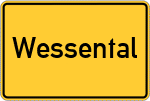 Place name sign Wessental