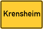Place name sign Krensheim