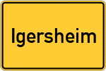Place name sign Igersheim