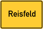 Place name sign Reisfeld