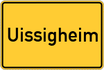 Place name sign Uissigheim