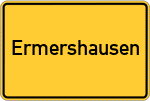 Place name sign Ermershausen