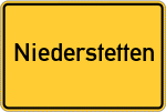 Place name sign Niederstetten