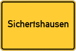 Place name sign Sichertshausen