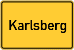 Place name sign Karlsberg
