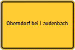 Place name sign Oberndorf bei Laudenbach, Württemberg