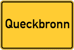 Place name sign Queckbronn