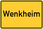 Place name sign Wenkheim