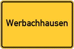 Place name sign Werbachhausen