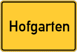 Place name sign Hofgarten