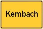 Place name sign Kembach