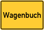 Place name sign Wagenbuch, Tauber