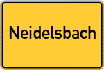 Place name sign Neidelsbach