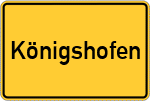 Place name sign Königshofen, Baden