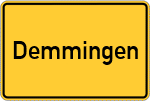Place name sign Demmingen