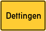 Place name sign Dettingen