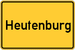 Place name sign Heutenburg