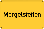 Place name sign Mergelstetten