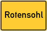 Place name sign Rotensohl