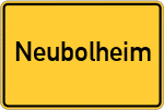 Place name sign Neubolheim