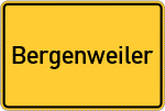 Place name sign Bergenweiler