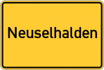 Place name sign Neuselhalden