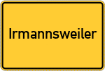 Place name sign Irmannsweiler