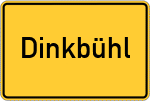 Place name sign Dinkbühl