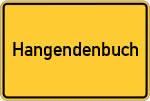 Place name sign Hangendenbuch