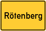 Place name sign Rötenberg