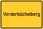 Place name sign Vorderbüchelberg
