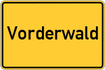 Place name sign Vorderwald