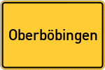 Place name sign Oberböbingen