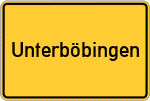 Place name sign Unterböbingen