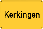 Place name sign Kerkingen