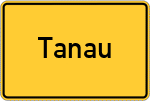 Place name sign Tanau