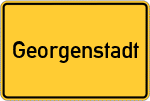 Place name sign Georgenstadt