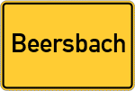 Place name sign Beersbach