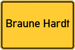 Place name sign Braune Hardt