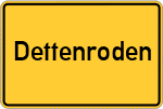 Place name sign Dettenroden