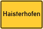 Place name sign Haisterhofen
