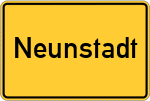 Place name sign Neunstadt