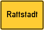 Place name sign Rattstadt