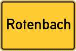 Place name sign Rotenbach