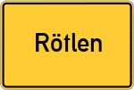 Place name sign Rötlen