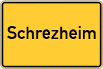 Place name sign Schrezheim