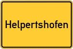 Place name sign Helpertshofen