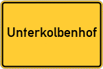 Place name sign Unterkolbenhof