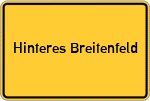 Place name sign Hinteres Breitenfeld