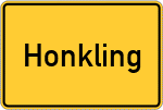Place name sign Honkling
